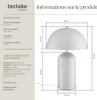 Petite lampe de table rétro ALTEA, design champignon, 40W - Voir les images du produit 6
