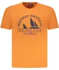 Herren Kurzarm T-Shirt in Orange mit Print und Produktbild-Vorschau 1