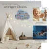 A collage of images showing a child's room with a teepee, a cloud-shaped shelf with toys, a happy child, and a sleeping child. Produktbild-Vorschau
