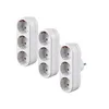 3X 3-Fach EU Steckdosenadapter,3-fach Rund Mehrfachstecker Produktbild-Vorschau 1