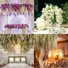 OKWISH 12 Pack künstliche Glyzinien Blumen, Girlande Produktbild-Vorschau 3