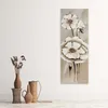 Obraz na płótnie, Białe malowane kwiaty 30x90 cm Feeby Podgląd zdjęcia produktu 2