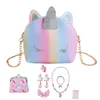 Eenhoorn schoudertas voor meisjes – set van 8 accessoires, Productafbeelding-voorbeeld 1
