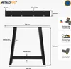 Diagram and feature illustrations for black metal table legs. Podgląd zdjęcia produktu