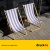 Chaise longue - rayures larges - lilas - pliable - en bois Voir les images du produit 5