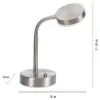 JUST LIGHT HENSKEN LED Tischleuchte Warmweiss 5W stahl Produktbild-Vorschau 7