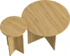 Merax table basse set de 2, plateau de table rond , 76x50 Voir les images du produit 7