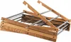 A wooden and metal drying rack is shown against a white background. Podgląd zdjęcia produktu