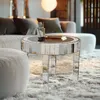 Vrygle table basse ronde Ø60 cm en verre miroir argenté, Voir les images du produit 7