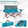 Chaise de camping COSTWAY pour 2 personnes, chaise pliante Voir les images du produit 3