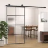 vidaXL Drzwi przesuwne z okuciem 102,5x205 cm ESG szkło & Podgląd zdjęcia produktu 11