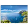 Leinwandbild Panorama einer Insel Meer Schiffe 90x60 Feeby Produktbild-Vorschau 3