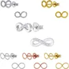 Infinity Ohrstecker: 925 Silber Ohrringe Unendlichkeit Produktbild-Vorschau 2