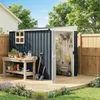 Abri de jardin Outsunny en métal, 2,7 m², 128 x 231 x 181 Voir les images du produit 2