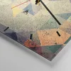 Wanduhr - Quadrat - Glasuhr - Abstraktion Dreieck Muster - Produktbild-Vorschau 5