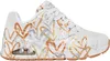 A white sneaker with metallic heart designs. Produktbild-Vorschau