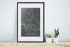 MuchoWow® Gerahmtes Poster Blau - Deutschland - Karte - Produktbild-Vorschau 4