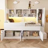 Merax Kinderbett 90x200 cm mit Kleiderschrank und Produktbild-Vorschau 4