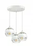 Lampa Wisząca Sufitowa Żyrandol Biała Szklane Kule White Podgląd zdjęcia produktu 1