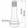A technical drawing of a tire valve with dimensions indicated. Produktbild-Vorschau