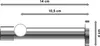 Interdeco Gardinenstange / Vorhangstange Weiß / Chrom, Typ Produktbild-Vorschau 2
