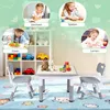 Izrielar Kindertisch mit 2 Stühlen grau, Höhenverstellbare Produktbild-Vorschau 7