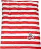 A red and white striped duvet cover with the 1. FC Köln logo on it. Produktbild-Vorschau