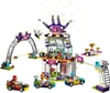 A LEGO Friends racing set with karts, a grandstand, and a finish line. Podgląd zdjęcia produktu