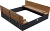 AXI Sandkasten Ella aus Holz mit Deckel XL | Sand Kasten Produktbild-Vorschau 2