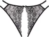 A close-up studio shot of black lace lingerie. Produktbild-Vorschau