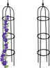 Relaxdays Rankhilfe Obelisk, 2er Set, 100cm hoch, Ranksäule Produktbild-Vorschau 1