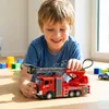 Malplay Camion de pompiers en métal avec échelle, lumières Voir les images du produit 3
