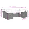6-teiliges Gartenmöbel-Set, modulares Loungesofa mit Produktbild-Vorschau 3