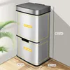 RIBELLI Sensor Poubelle 72 L, 4 compartiments, argent -  Voir les images du produit 6