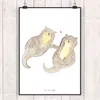 Mr. & Mrs. Panda Bild Otter Hände halten DIN A1 - Weiß - Produktbild-Vorschau 2