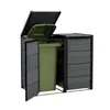 Keter Mülltonnenbox "Hide Away" 720L (3x 240L) Anthrazit - Produktbild-Vorschau 2