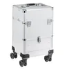 Kosmetikkoffer Silber Trolley 40L Schminkkoffer Aluminium Produktbild-Vorschau 7
