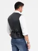 Ombre Clothing Pánská společenská vesta Gundulfo černá L Náhled obrázku produktu 11