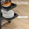 HOMCOM Chariot de service desserte de cuisine à roulettes 2 Voir les images du produit 4