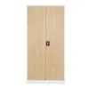 A closed tall cabinet with two doors. Voir les images du produit