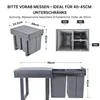 MinteLiv Einbaumülleimer 20L+2x10L Mülltrennsystem Produktbild-Vorschau 4