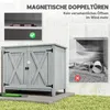 Drevená záhradná skriňa Outsunny, prístrešok na náradie Náhľad obrázku produktu 6