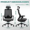 COLAMY Chefsessel, Dunkelgrau, Mesh, 137 kg, Ergonomisch, Produktbild-Vorschau 6