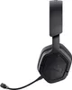 A black gaming headset with a microphone is shown against a white background. Produktbild-Vorschau