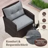 COSTWAY 3-tlg. Polyrattan Gartenmöbel Set, Sitzgruppe inkl. Produktbild-Vorschau 5