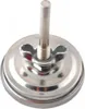 A close-up view of a stainless steel thermometer with a wing nut and a threaded rod. Produktbild-Vorschau