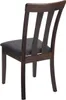 A single dark wood dining chair with a dark gray fabric seat, shown from the back. Náhľad obrázku produktu