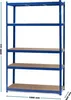 Wiltec těžké regály 100x60x204cm, 200kg/úroveň, bezšroubové Náhled obrázku produktu 7