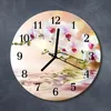 Glasuhr Wanduhr Küchenuhr Echt-Glas 30fi cm Orchidee Produktbild-Vorschau 2