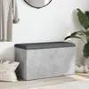 vidaXL Banc avec espace de rangement gris béton 82x42x45 cm Voir les images du produit 3